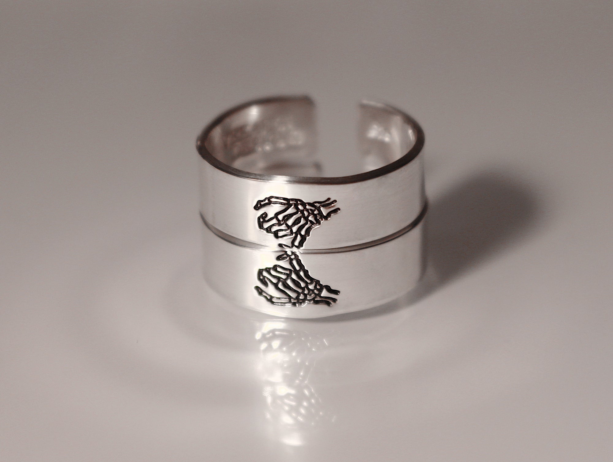 Double Skeleton Pinky Swear Ring Set - Veeaien Designs