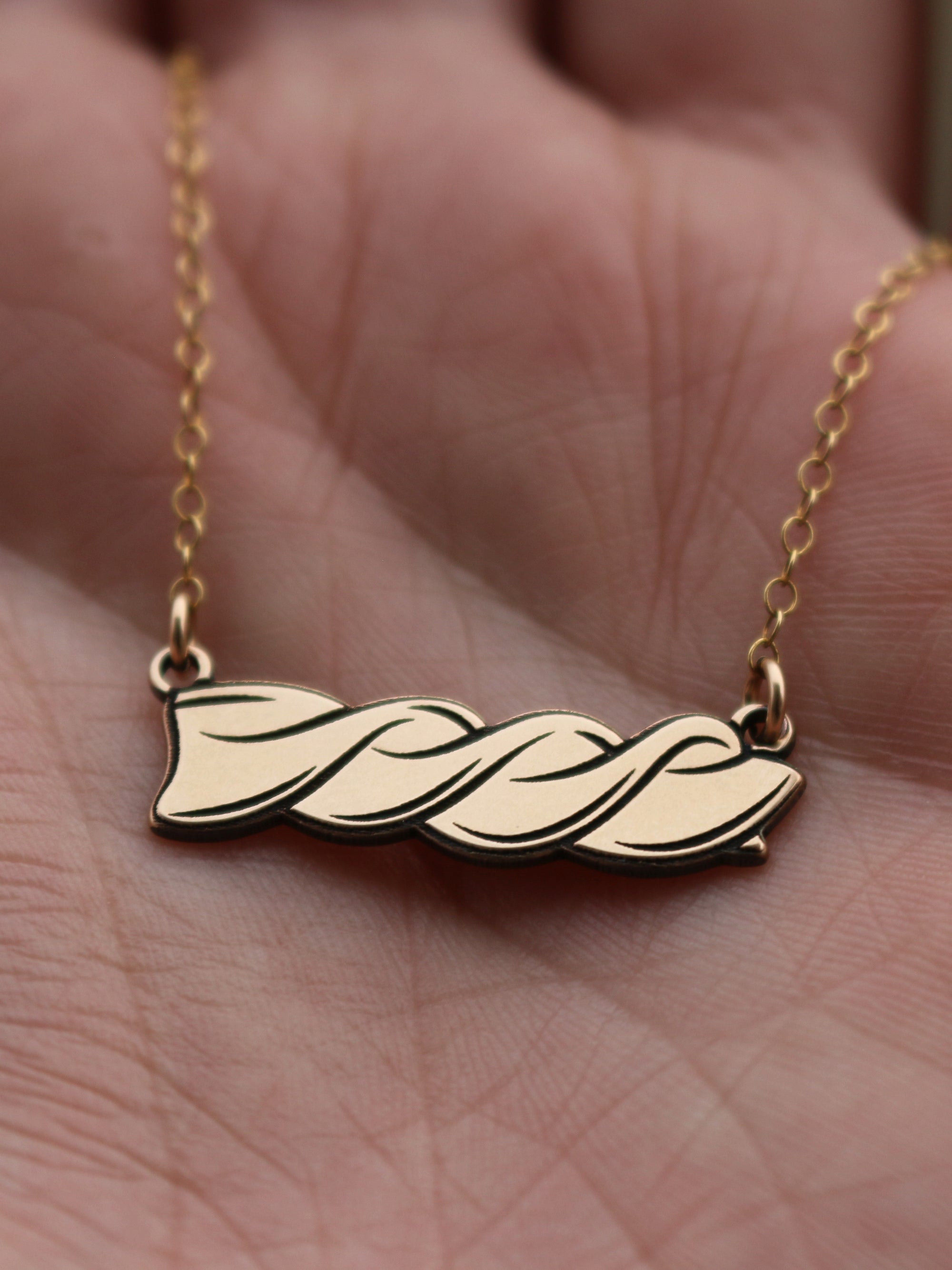 Fusilli Pasta Necklace - Gold Filled