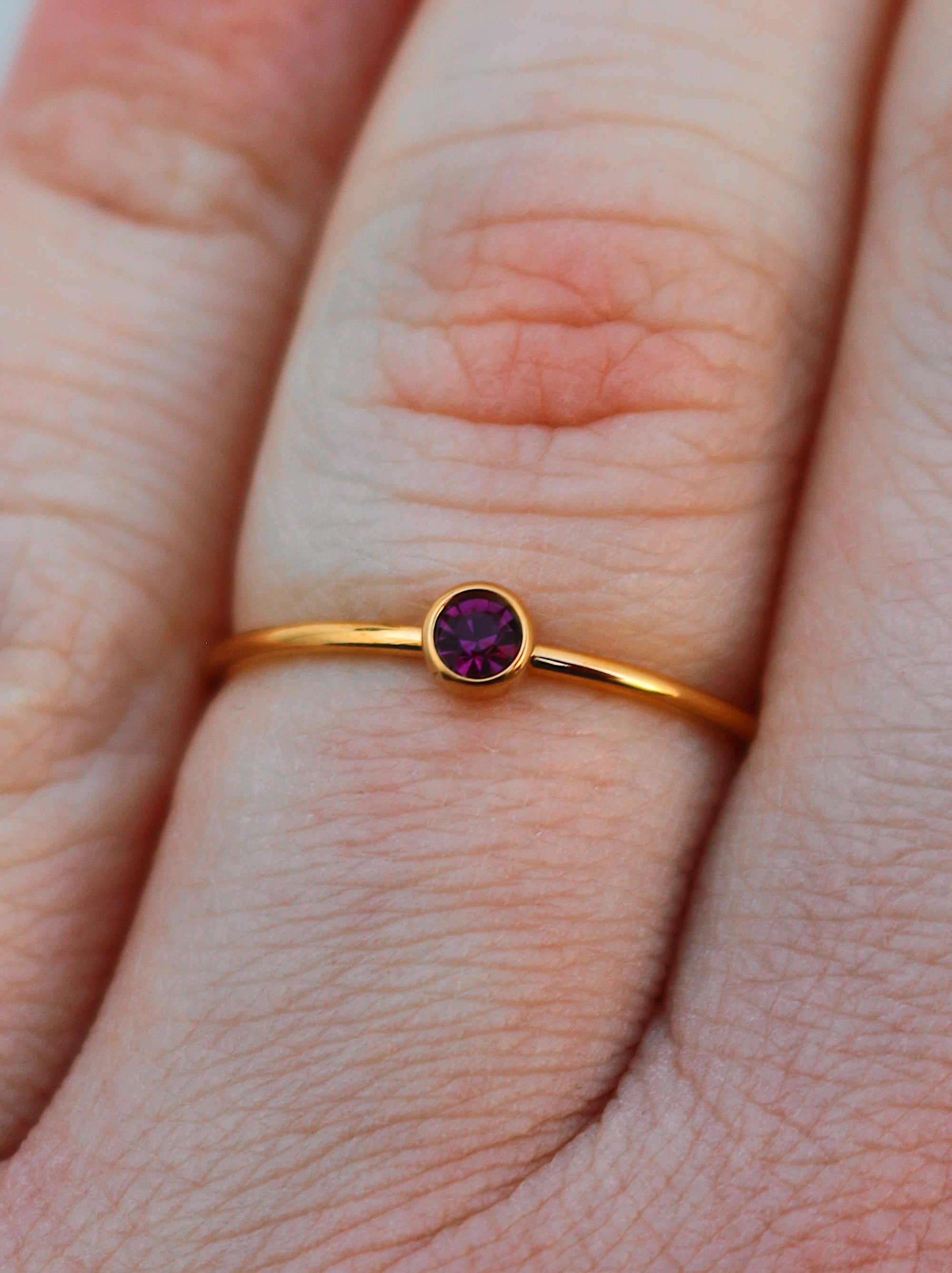 February Birthstone Ring - Gold