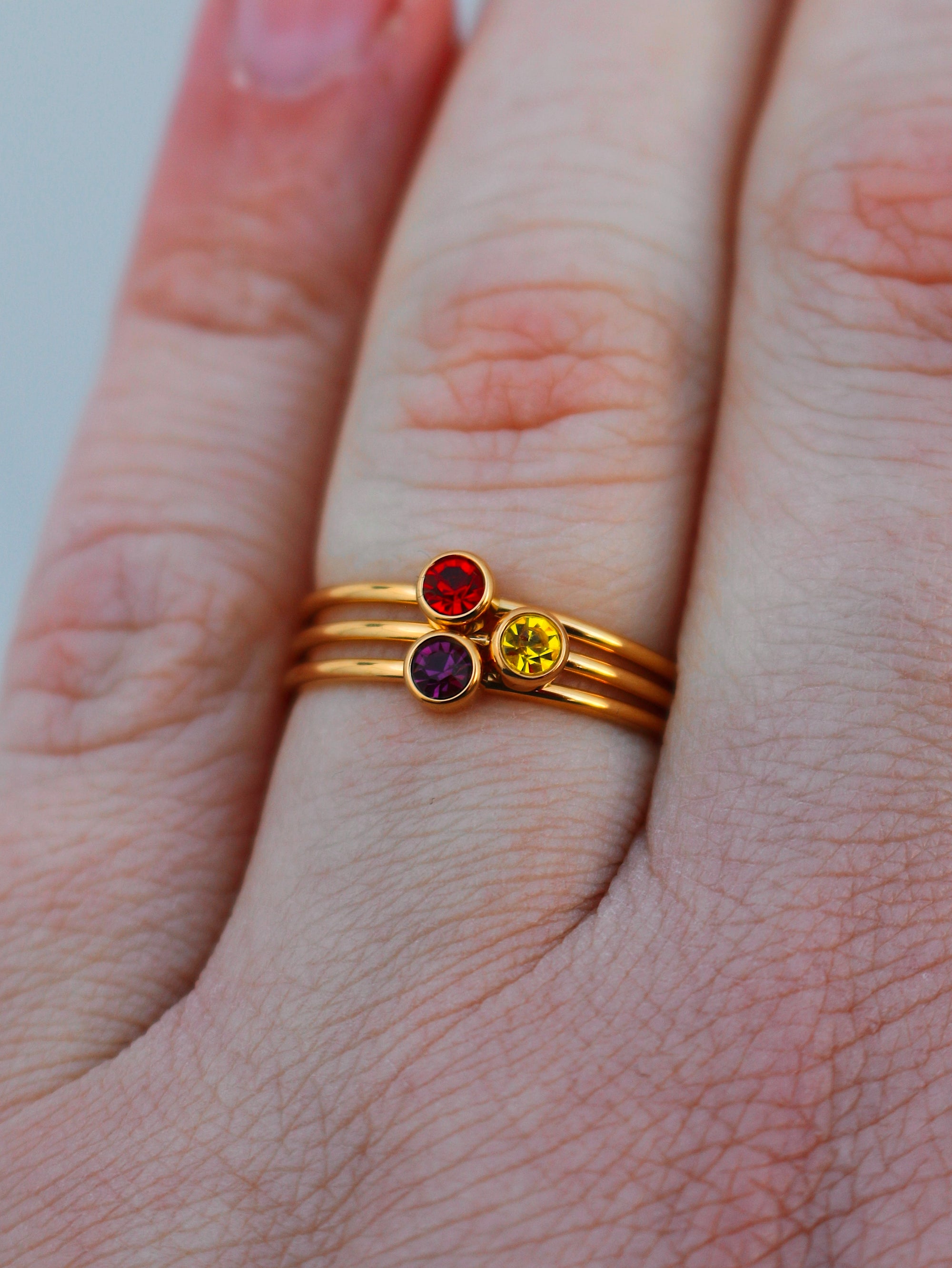 April Birthstone Ring - Gold