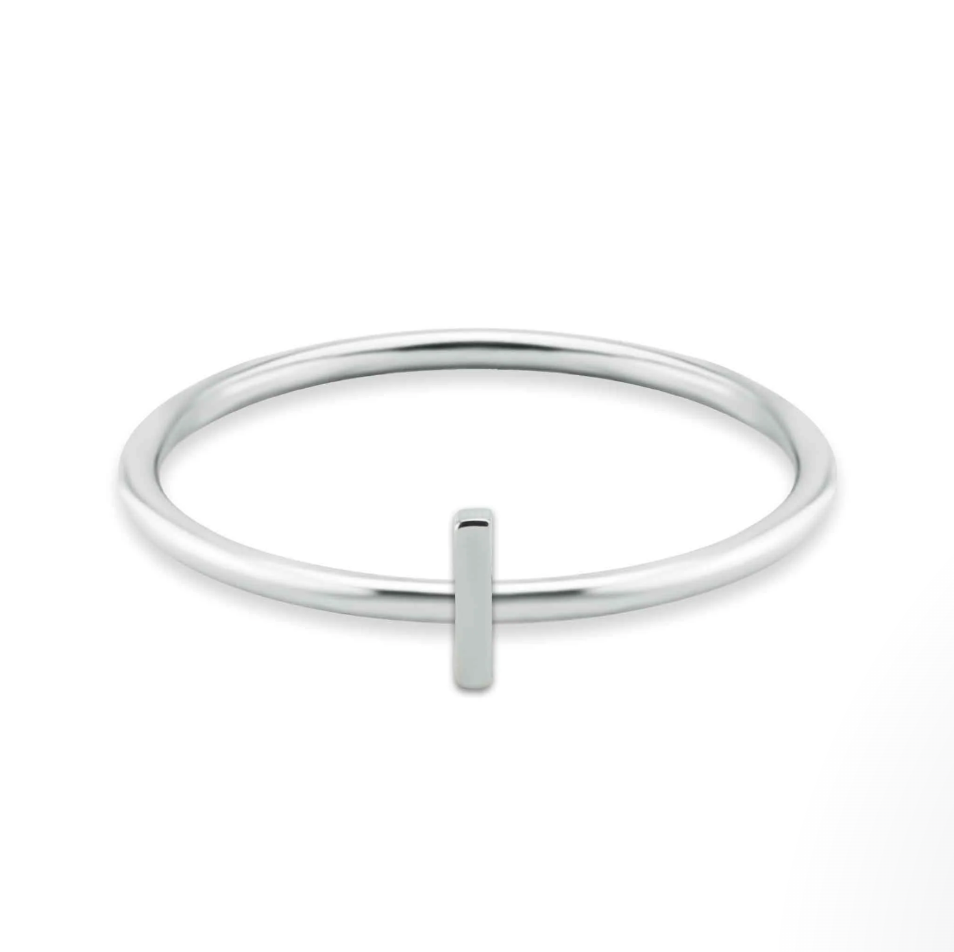 Silver Initial Ring