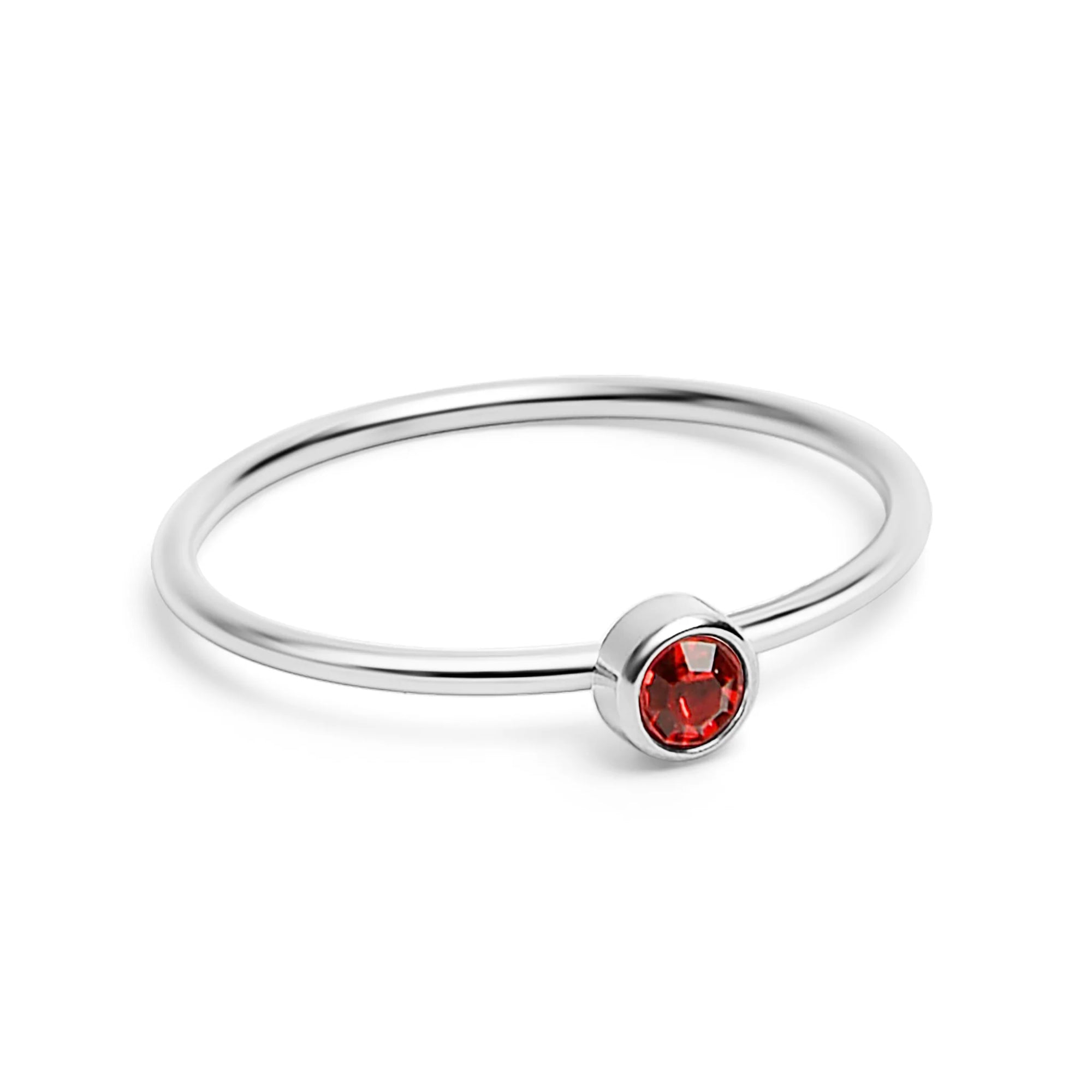 July Birthstone Ring Stackable Birth Stone Ring Veeaien Designs