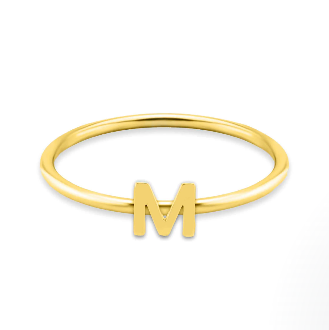 10K Yellow Gold Initial A-Z Rings - OMI Jewelry