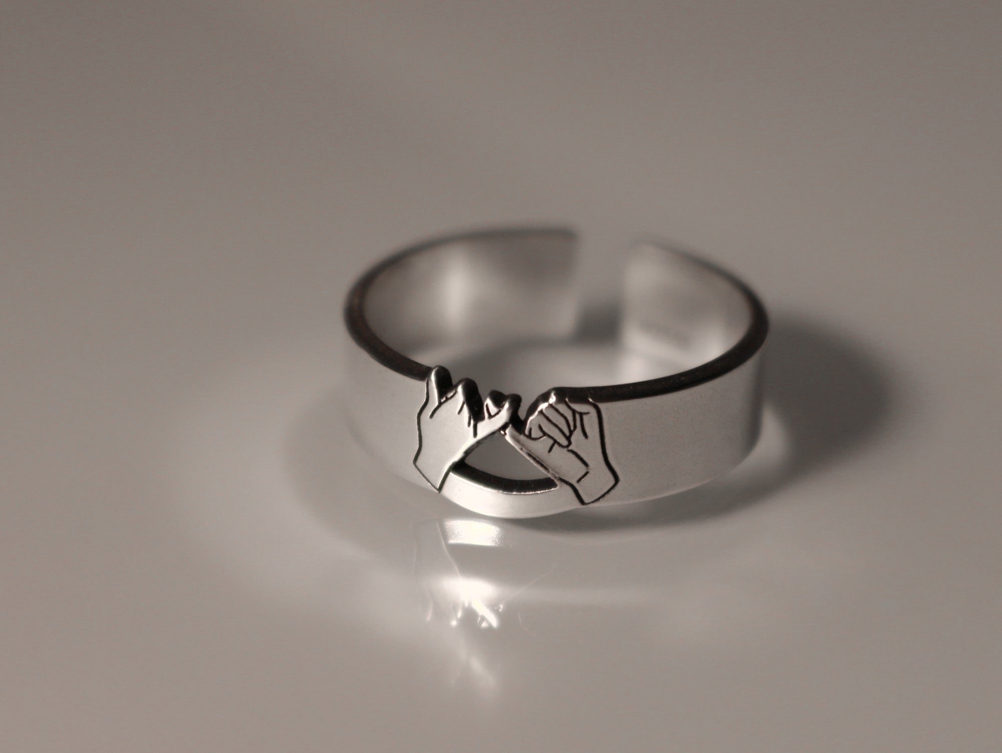 Pinky Promise Cutout Ring - Sterling Silver