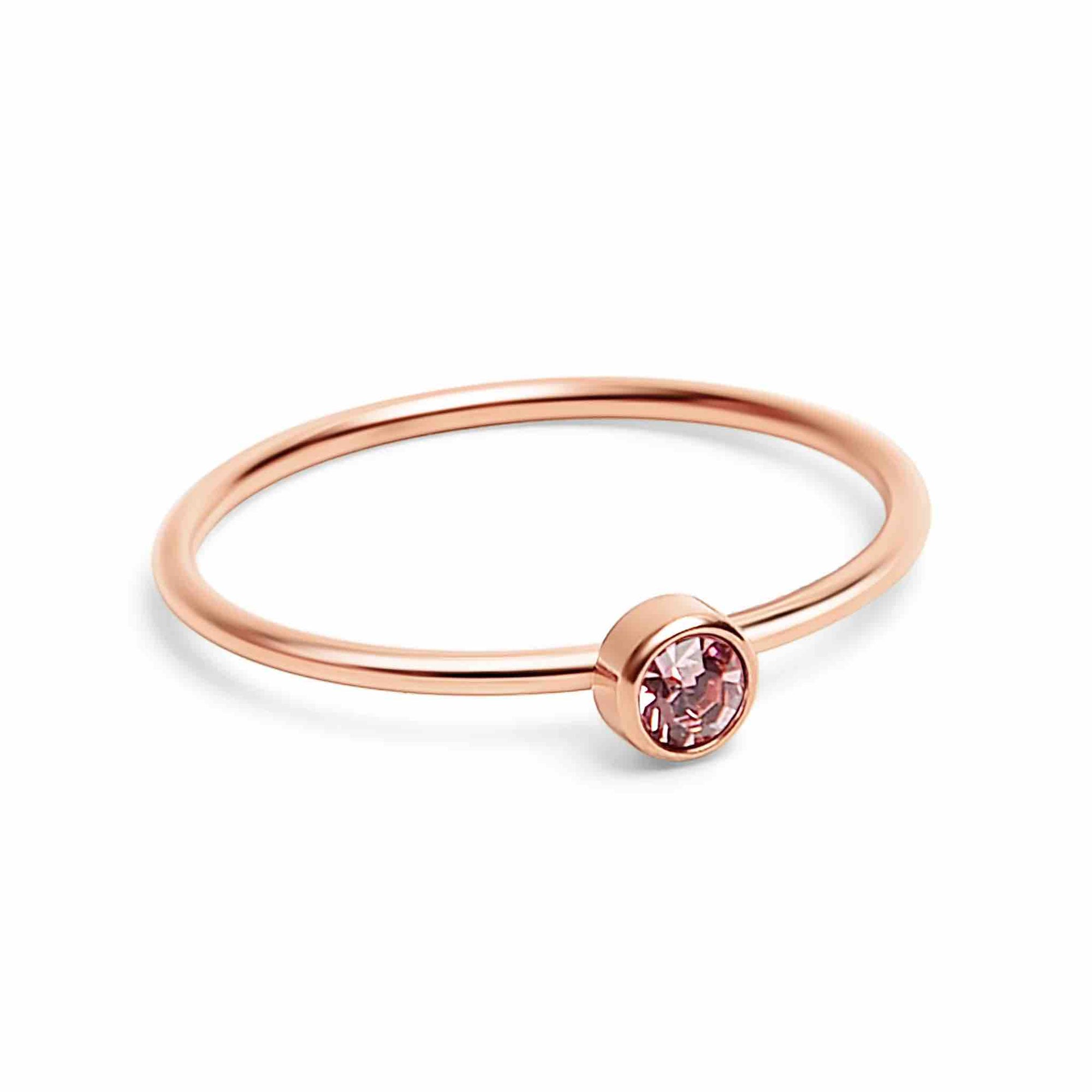 October Birthstone Ring - Rose Gold