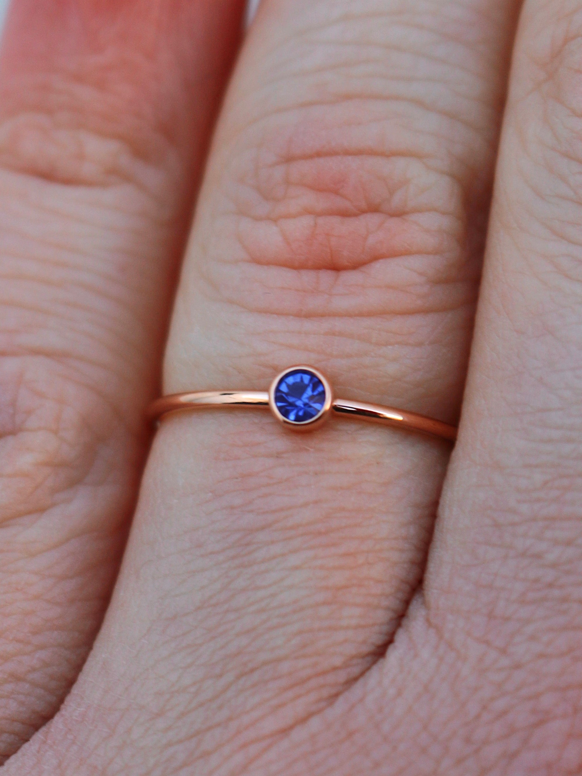 September Birthstone Ring - Rose Gold
