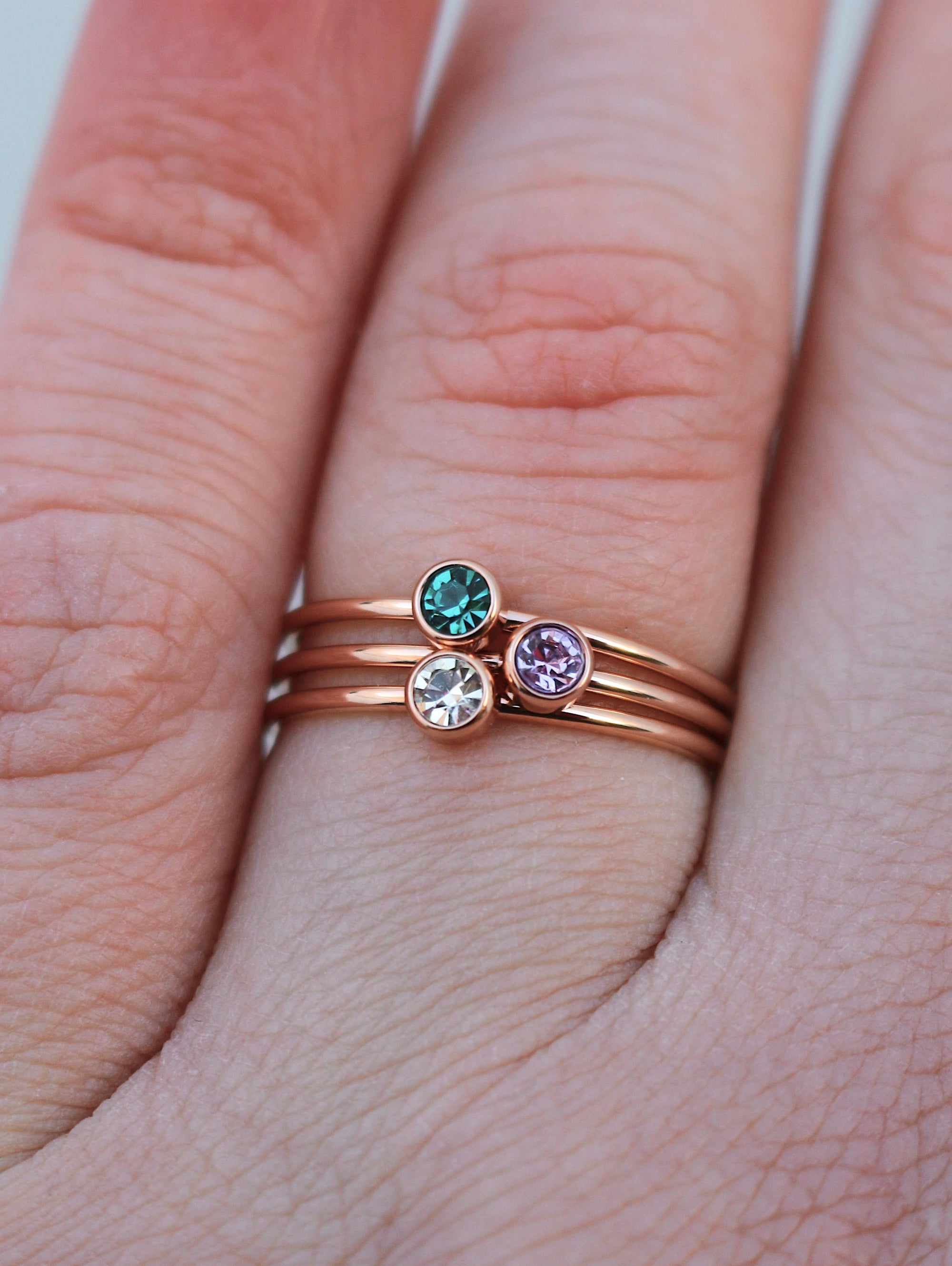 September Birthstone Ring - Rose Gold