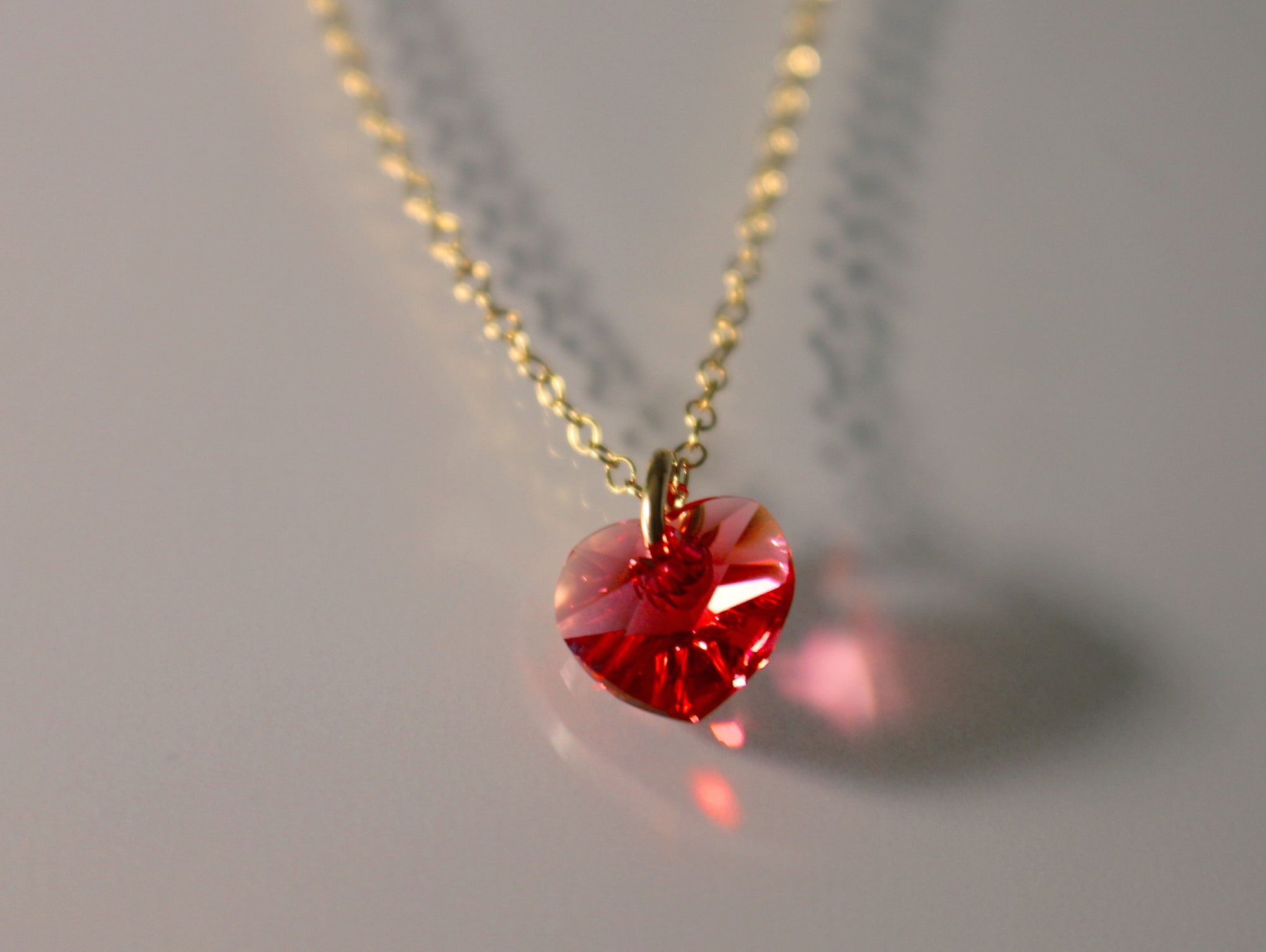 Swarovski Heart Gold Necklace