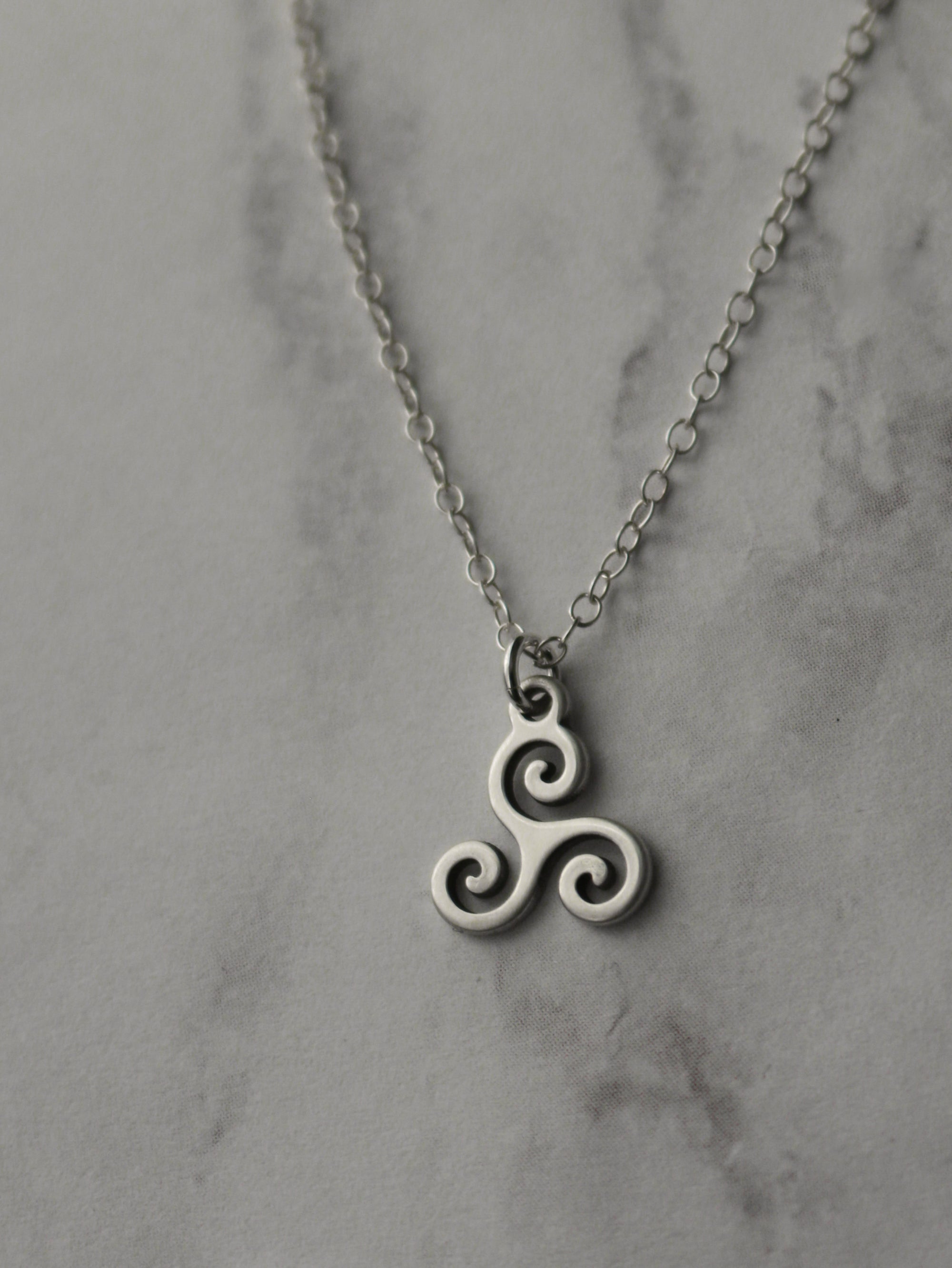 Triskele Necklace - Sterling Silver