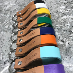 16 COLORS: Custom Color ASL Personalized Name Leather Keychain | American Sign Language Gift | ASL Fingerspelling | Finger Alphabet