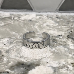 Saint Louis Skyline Minimalist Stacking Ring | The STL Cityscape Ring | The Lou Dainty Silver Ring | Long Distance MO | College Student Gift