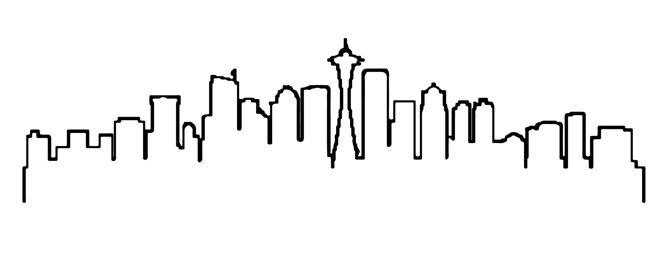 Seattle Washington Skyline Minimalist Stacking Ring | Seattle Cityscape Ring | Dainty Silver Ring | Long Distance WA | Seattle Jewelry