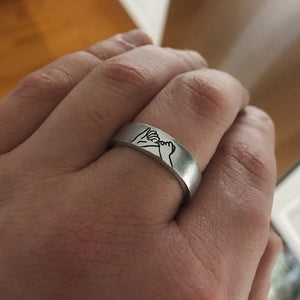 Father & Child Pinky Swear Minimalist Stacking Ring | Father's Day Gift | Pinky Promise Ring | Father Child Matching | Dainty Silver Ring