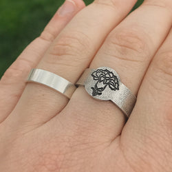 January Birth Flower Ring | Carnation Jewelry | Floral Signet Ring | Best Friend Birthday Gifts | Mother's Day Gift | Best Friend Ring