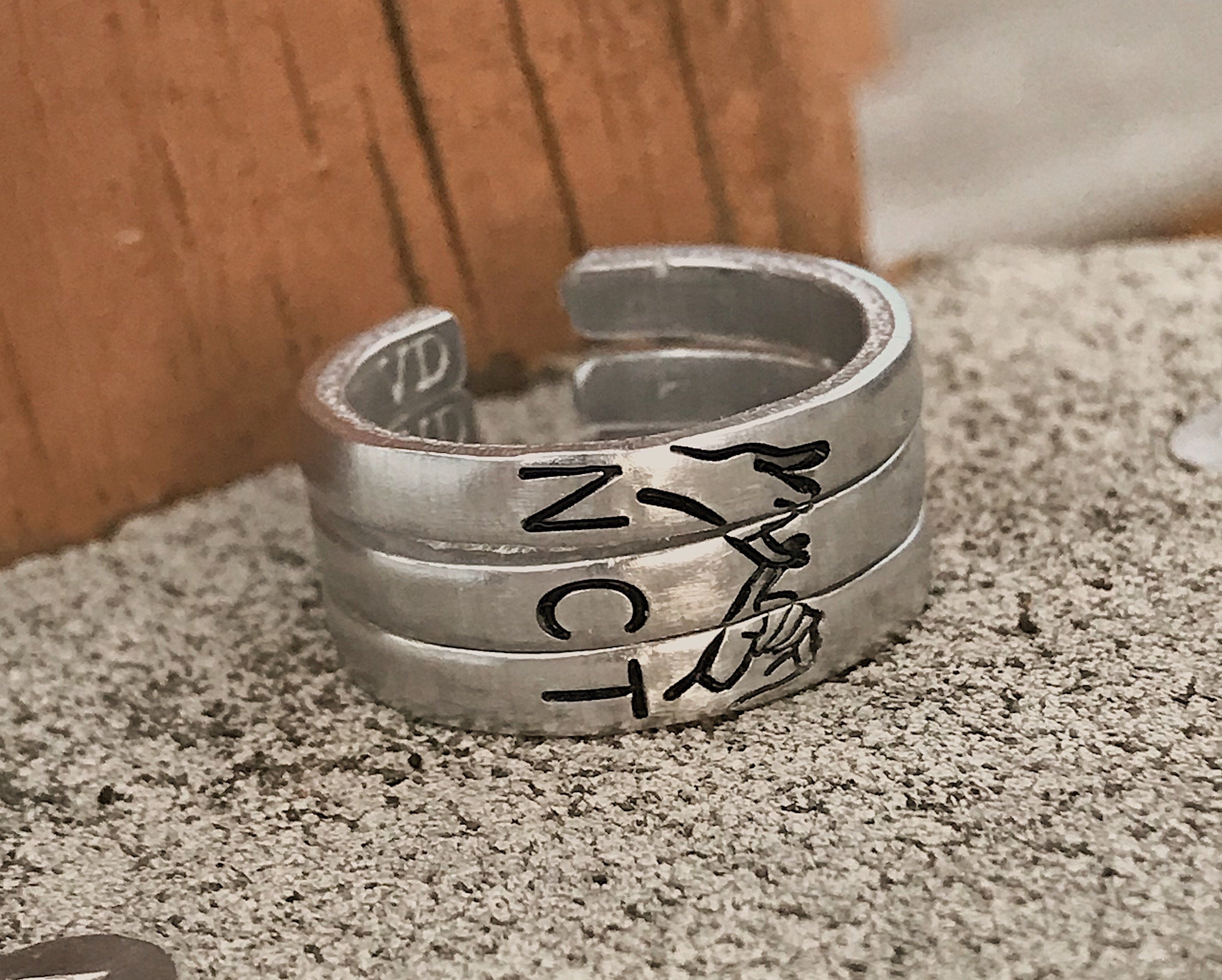 Best Friend Rings for 3 | Custom Initials Pinky Swear Stacking Ring Set | Promise Ring Set | Best Friend Birthday Gift | Dainty Silver Ring