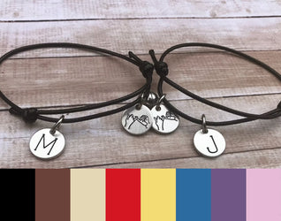 8 BRACELET COLORS: 1 Pair Matching Magnetic Couples Bracelet | Pinky Promise | Best Friend Birthday Gifts | Friendship Bracelets for 2