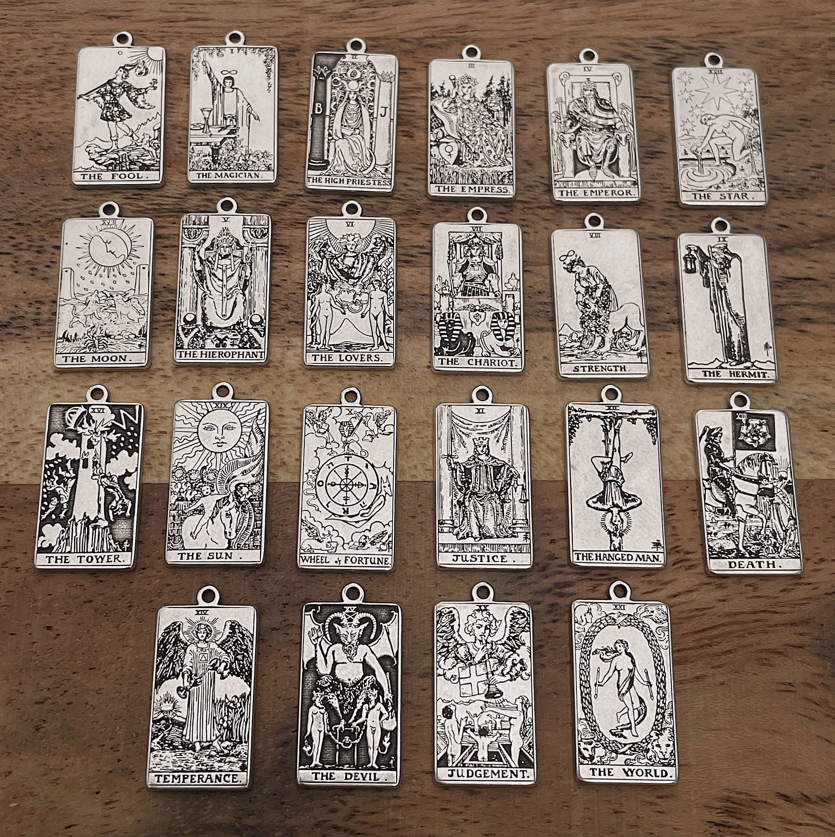 22 CARDS: Dainty Tarot Card Sterling Silver Dangle Earring | Best Friend Birthday Gift | Tarot Card Earrings | Celestial Mystic Jewelry