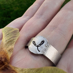 Maple Key Signet Ring | Polynose Maple Seed Pod | Autumn Jewelry | Whirligig Ring | Maple Tree Jewelry | Maple Whirly | Maple Samara