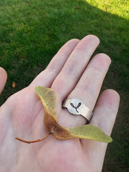 Maple Key Signet Ring | Polynose Maple Seed Pod | Autumn Jewelry | Whirligig Ring | Maple Tree Jewelry | Maple Whirly | Maple Samara