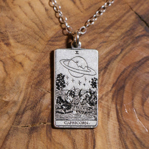 12 ZODIACS: Tarot Card Inspired Zodiac Necklace | Best Friend Gift | Tarot Card Necklace | Celestial Mystic Jewelry | Occult Necklace