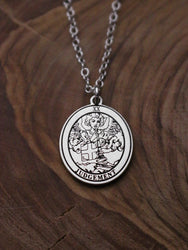 Round Judgement Tarot Card Necklace | Best Friend Birthday Gift | Tarot Card Necklace | Celestial Mystic Jewelry | Dainty Witch Necklace