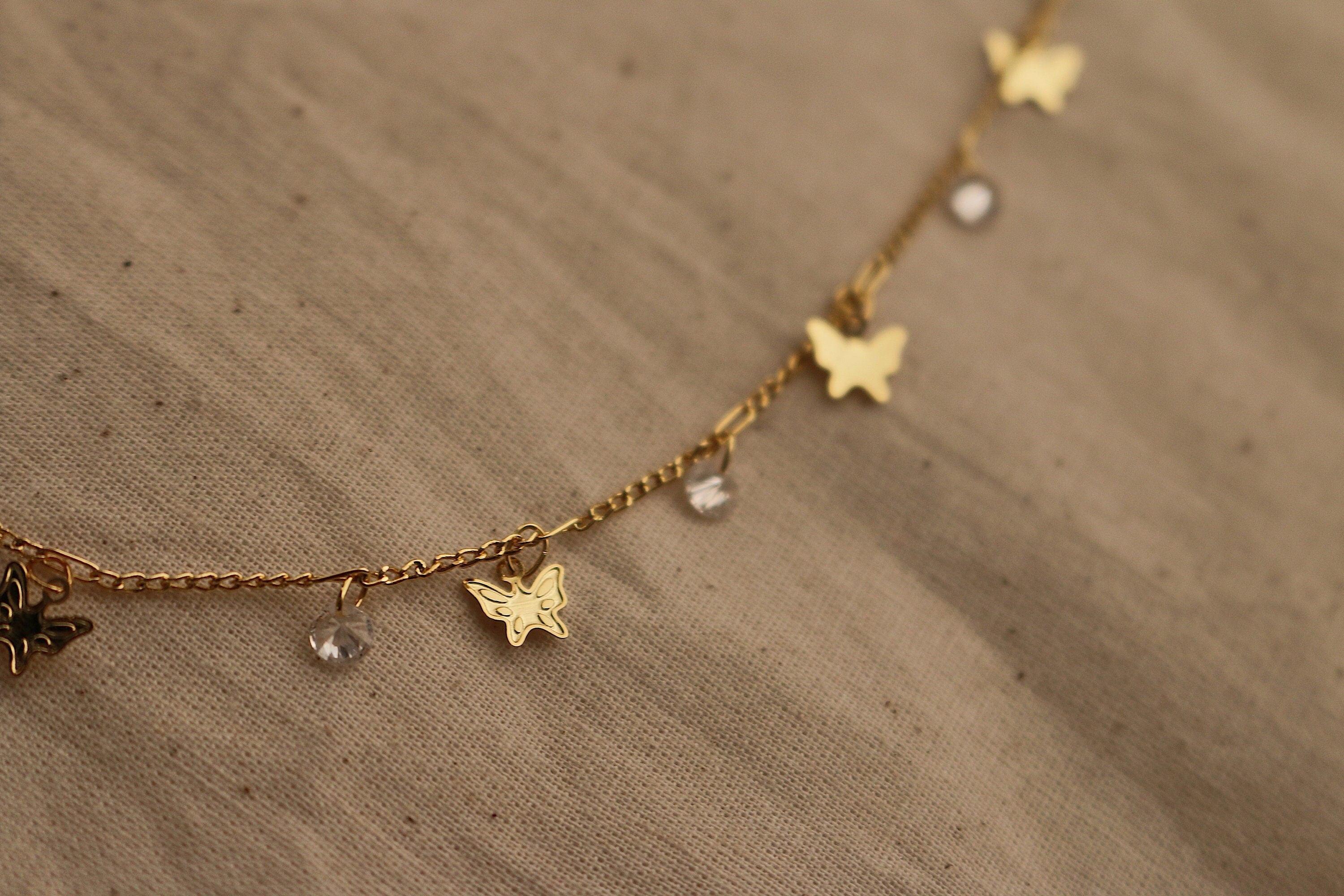 Molly Gold Choker Necklace | Gold Filled Butterfly Choker | Best Friend Birthday Gift | Everyday Gold Necklace | Dainty Choker Necklace