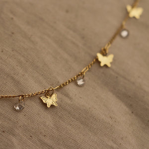 Molly Gold Choker Necklace | Gold Filled Butterfly Choker | Best Friend Birthday Gift | Everyday Gold Necklace | Dainty Choker Necklace