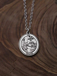 Round Death Tarot Card Necklace | Best Friend Birthday Gift | Tarot Card Necklace | Celestial Mystical | Dainty Witch Necklace | Death Tarot