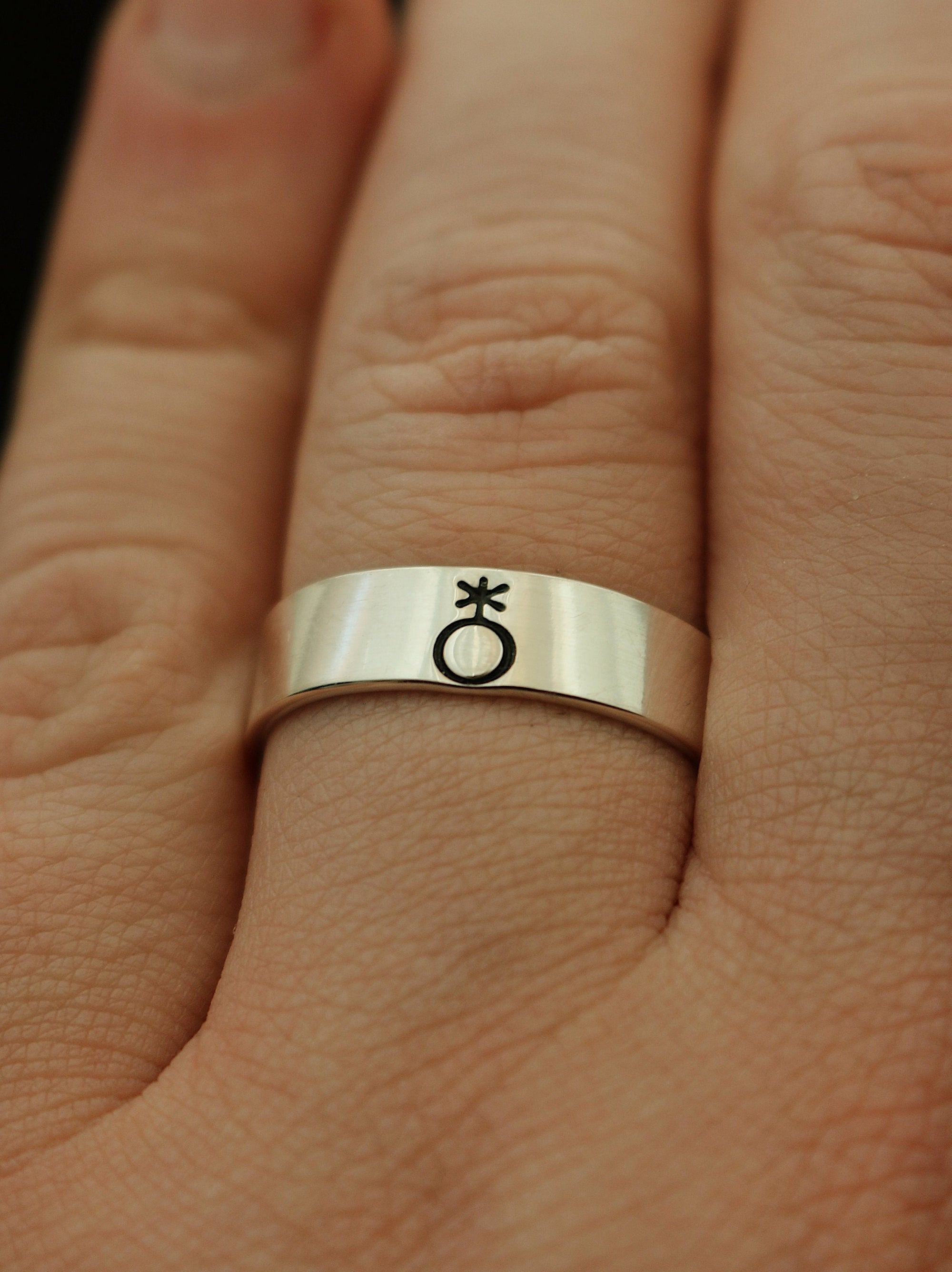 Non Binary Ring | Genderqueer Jewelry | Non-Binary Pride Jewelry | LGBTQ+ Pride Ring | Gender Fluid Ring | Genderless Jewelry
