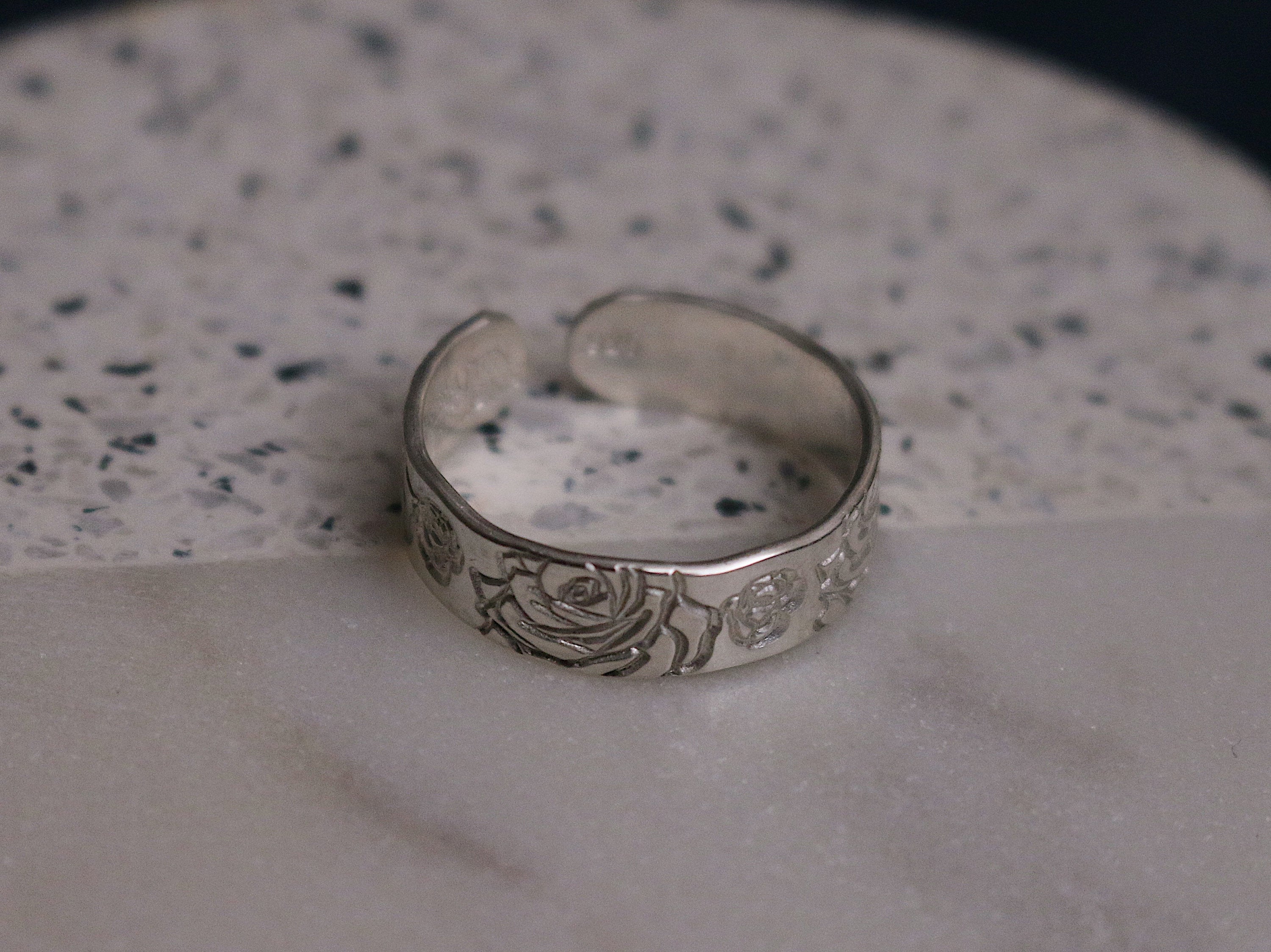 Rose Ring | June Birth Flower Ring | Wildflower | Best Friend Gift | 14k Gold Filled or Sterling | Floral Jewelry | June Birth Ring