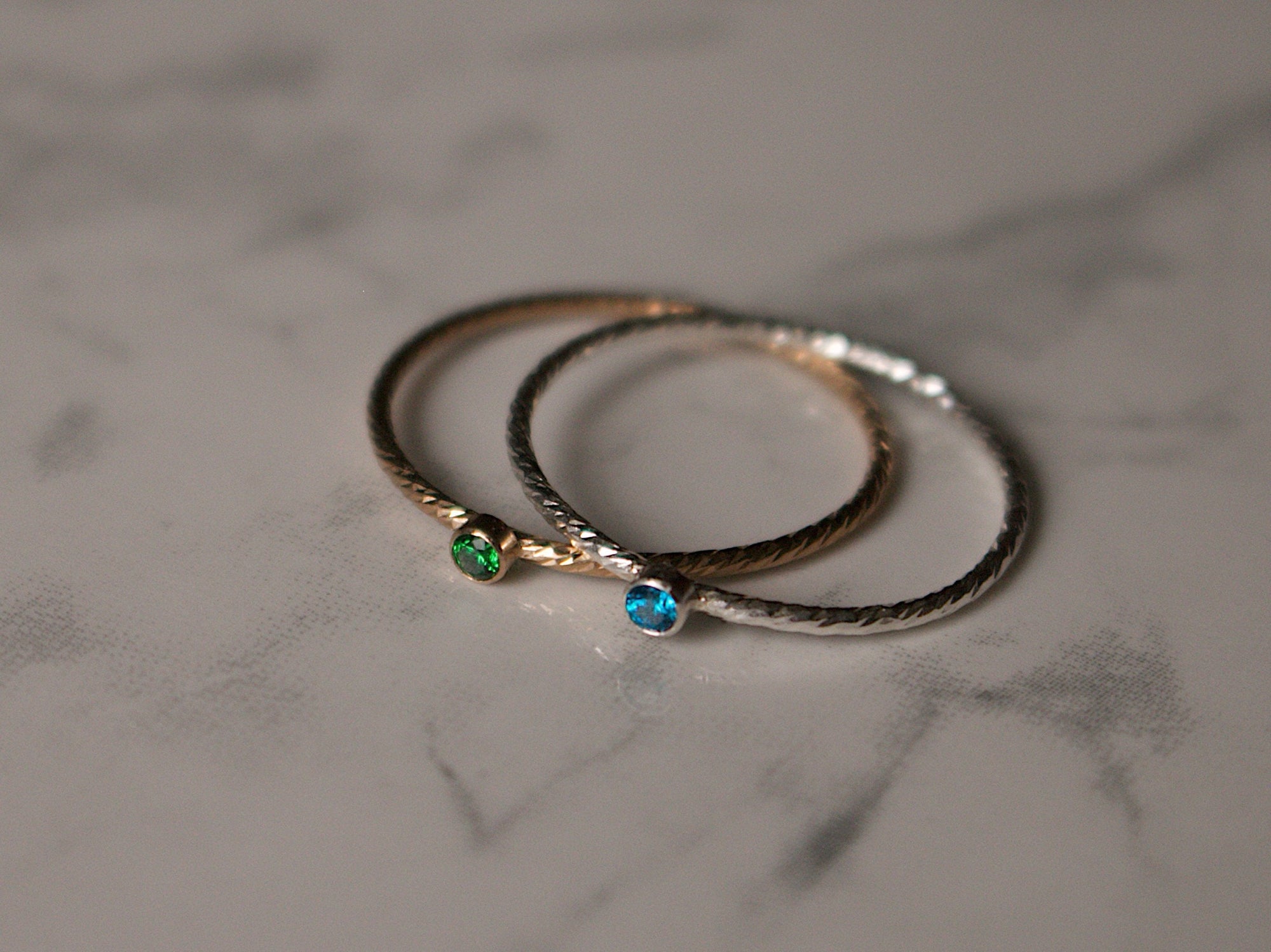 Birthstone Stacking Ring | Personalized Birth Month | Best Friend Birthday | Stackable Birth Stone Ring | Mom Crystal Stack | Valentines Day