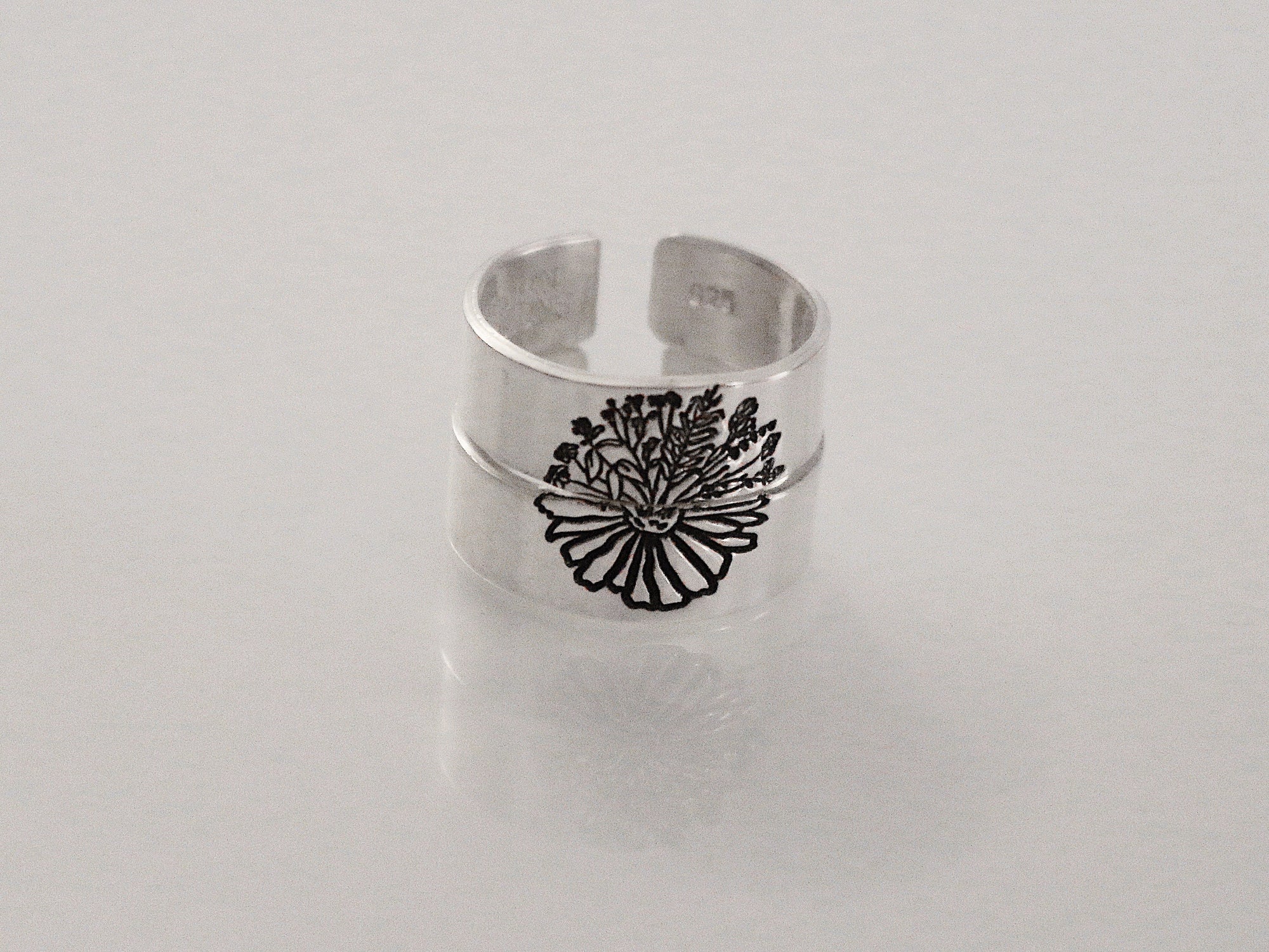 Friendship Rings | Matching 2 Ring Floral Matching Ring Set | Best Friend Gift | Promise Ring | Couples Rings | Anniversary Ring | Daisy