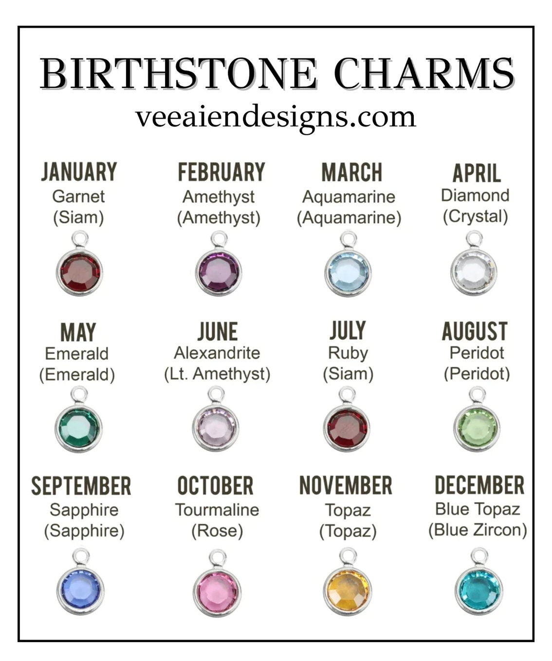 May Birthstone Necklace | May Birthday Gift | Silver Birthstone Necklace for Mom | Best Friend Birthday Gift | Birthstone Jewelry