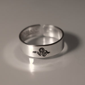 Magic Snake Stacking Ring | Goth Ring | Best Friend Birthday Gift | Dainty Silver Witch Ring | Witchcraft Jewelry | Mystical Snake Jewelry
