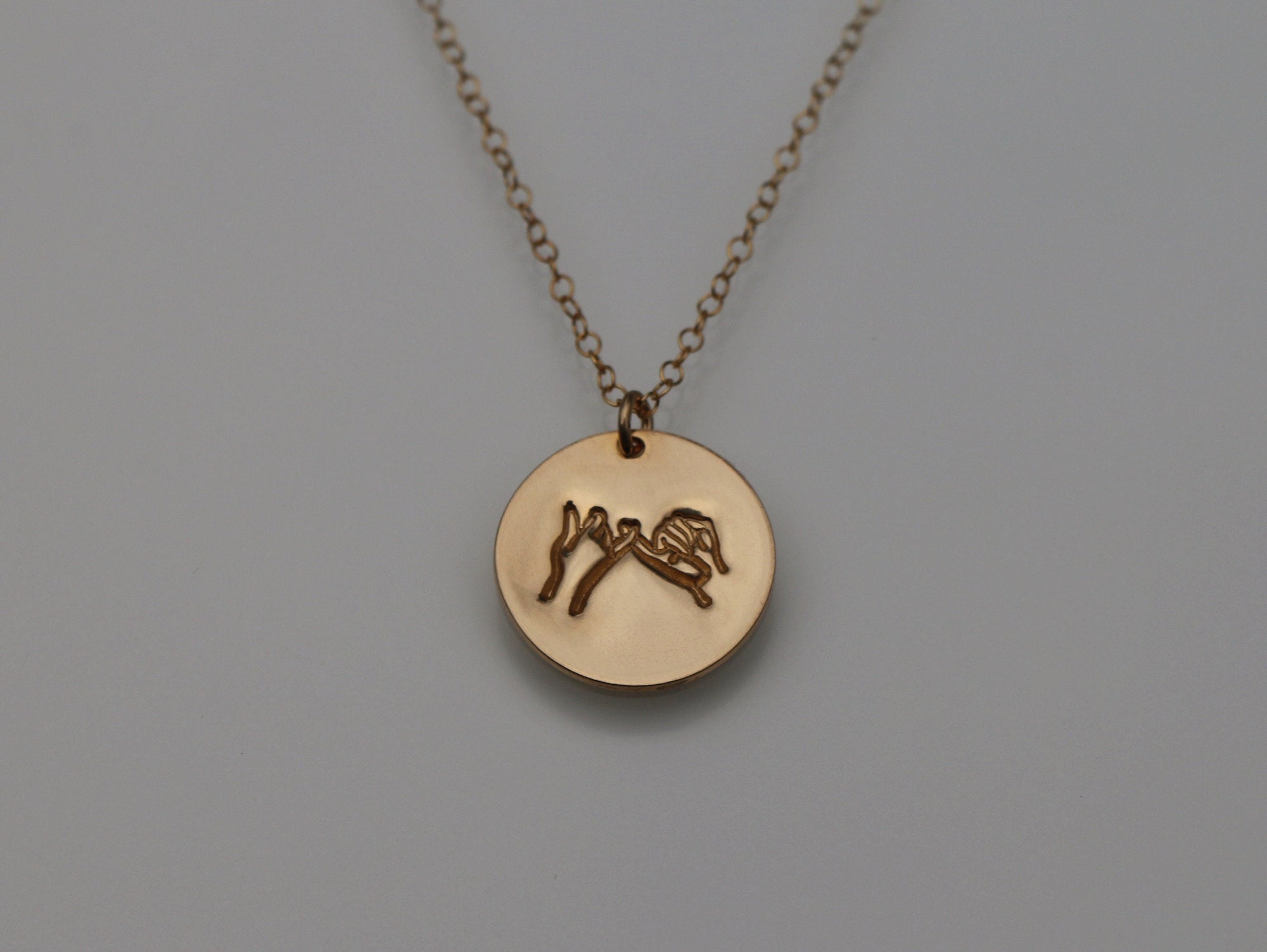 Pinky Swear Gold Charm Necklace | Pinky Promise Necklace | Best Friend Birthday Gift Necklace | Dainty Gold Necklace | Halloween Jewelry