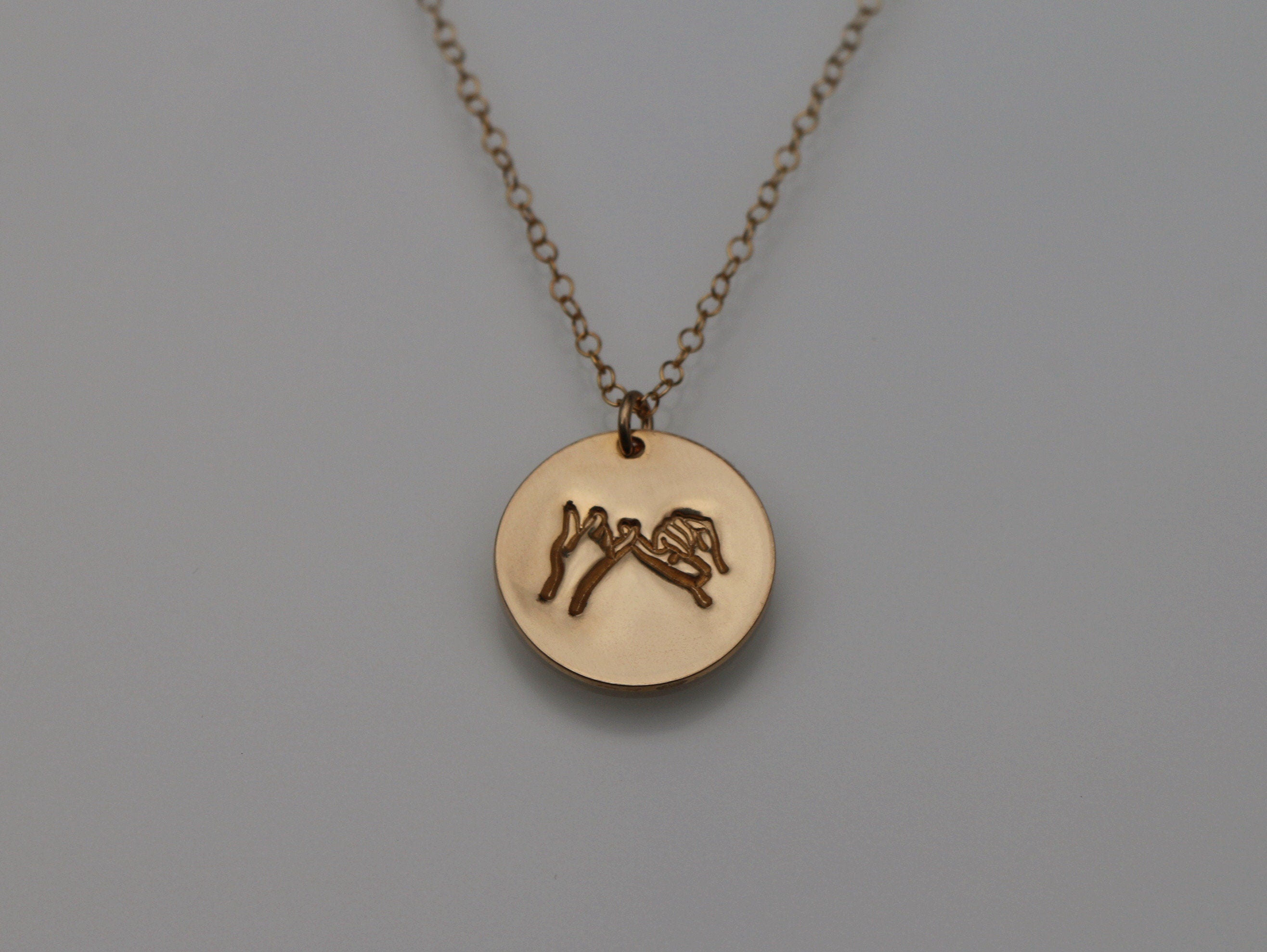 Pinky Swear Gold Charm Necklace | Pinky Promise Necklace | Best Friend Birthday Gift Necklace | Dainty Gold Necklace | Halloween Jewelry