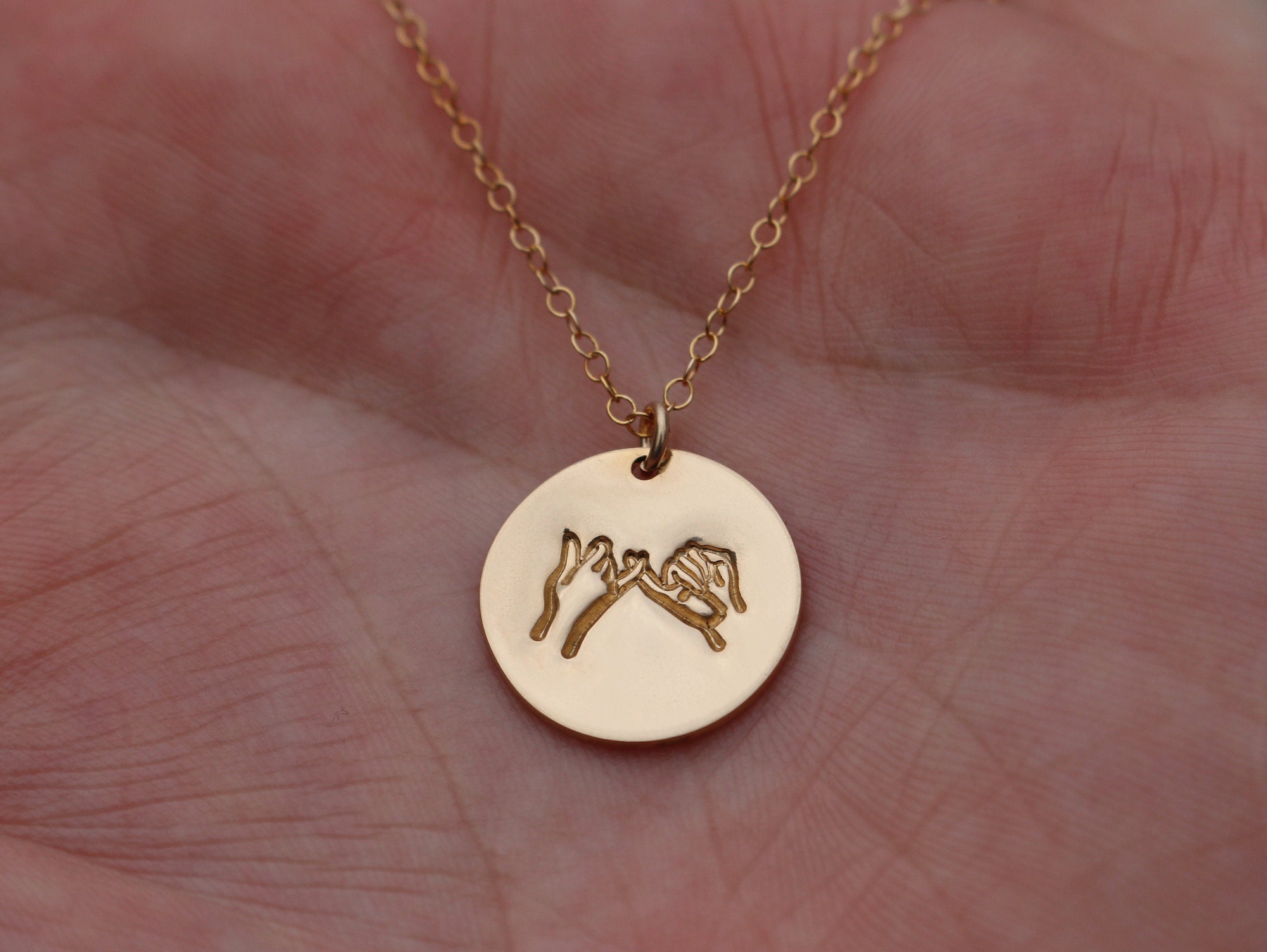 Pinky Swear Gold Charm Necklace | Pinky Promise Necklace | Best Friend Birthday Gift Necklace | Dainty Gold Necklace | Halloween Jewelry
