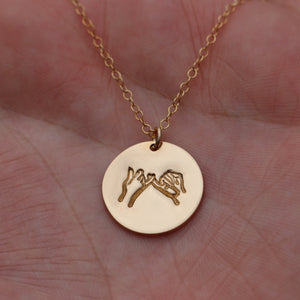 Pinky Swear Gold Charm Necklace | Pinky Promise Necklace | Best Friend Birthday Gift Necklace | Dainty Gold Necklace | Halloween Jewelry