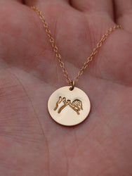 Pinky Swear Gold Charm Necklace | Pinky Promise Necklace | Best Friend Birthday Gift Necklace | Dainty Gold Necklace | Halloween Jewelry