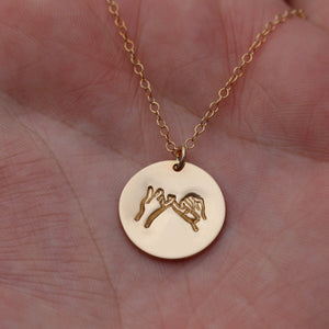 Pinky Swear Gold Charm Necklace | Pinky Promise Necklace | Best Friend Birthday Gift Necklace | Dainty Gold Necklace | Halloween Jewelry