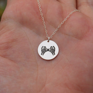 Double Skeleton Pinky Swear Silver Charm Necklace | Pinky Promise Necklace | Best Friend Necklace | Everyday Dainty Silver Necklace